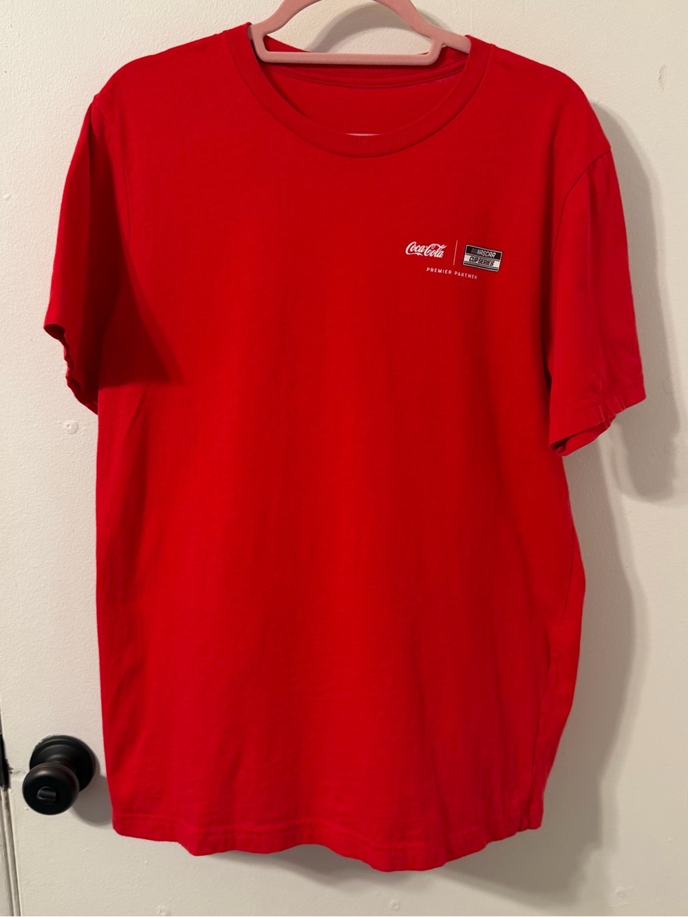 Coca Cola NASCAR Red Men's Crewneck T-Shirt